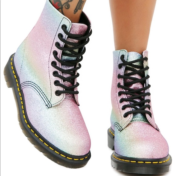 rainbow sparkly doc martens